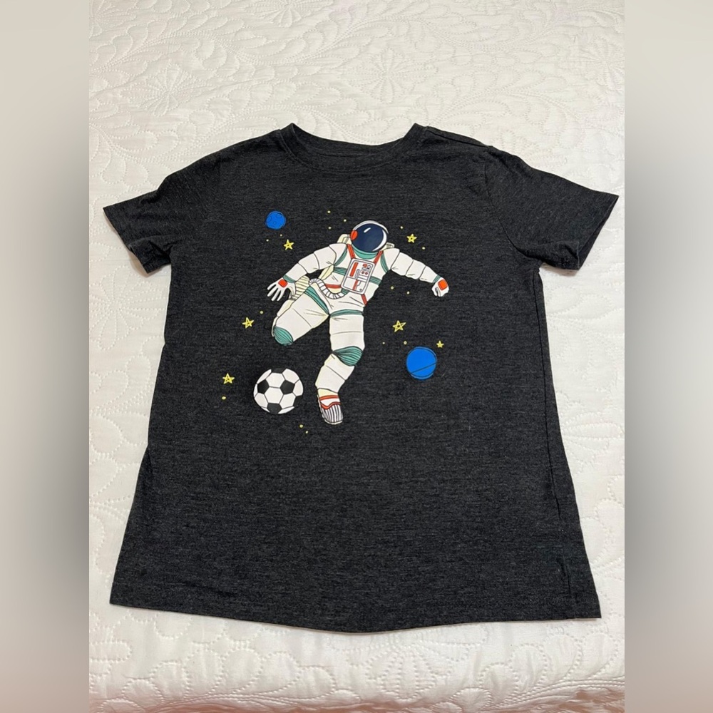(G) Cat & Jack Black Astronaut Tee Short Sleeve